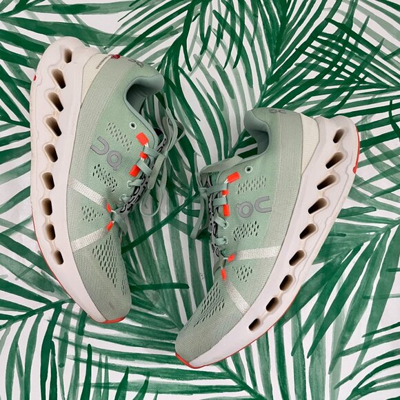On Cloudsurfer Running Shoes in Creek/White Women's Size 7.5 - Picture 1 of 7